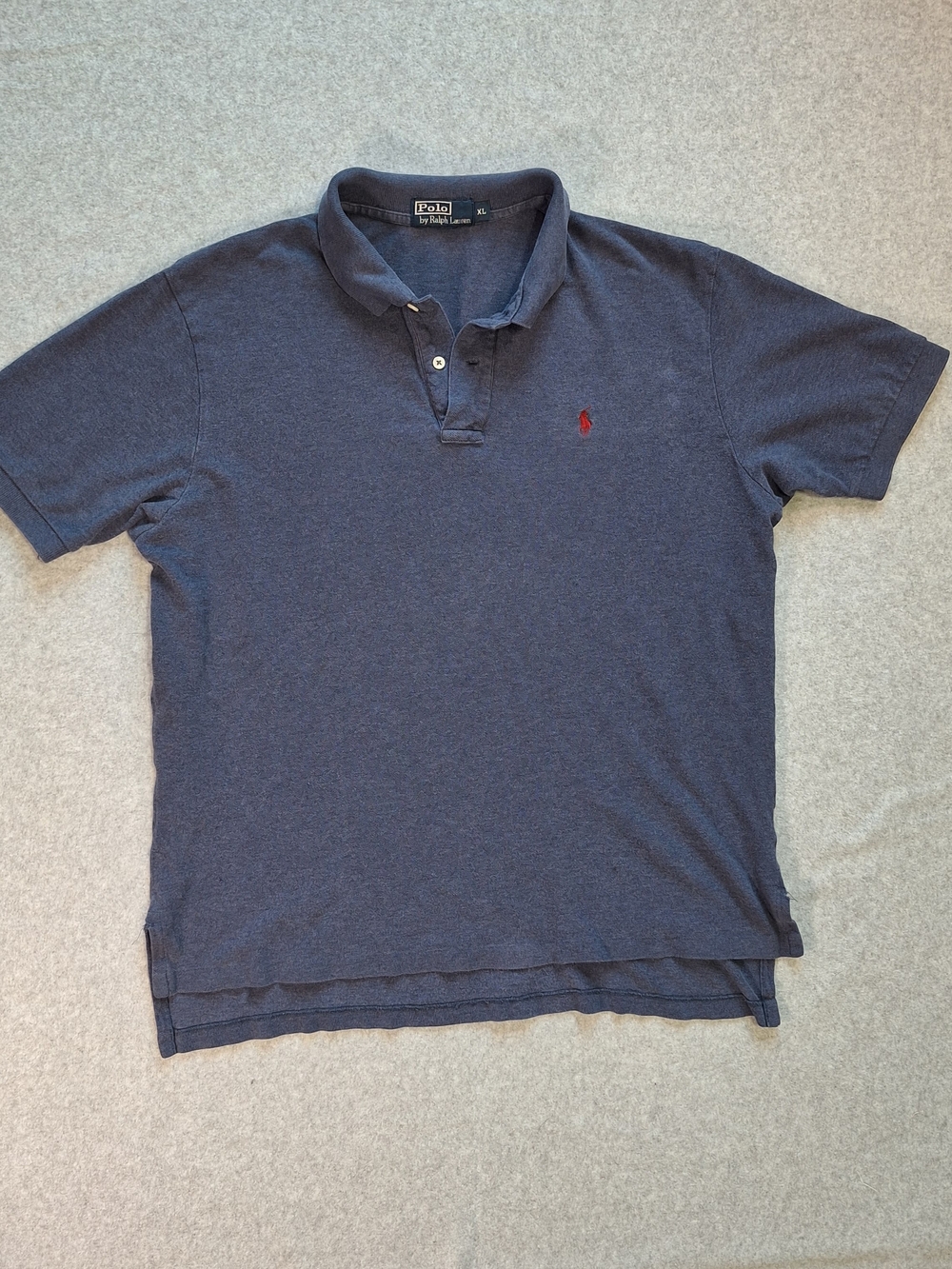 Polo by Ralph Lauren Men's Navy Polo Shirt with Red Pony Size XL